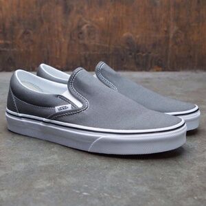 Vans Gray slip ons- never worn